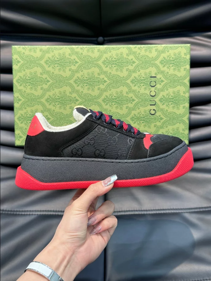 GUCCI SCREENER GG TRAINER SNEAKERS BLACK GG CANVAS – GC174 - DEEPREPS