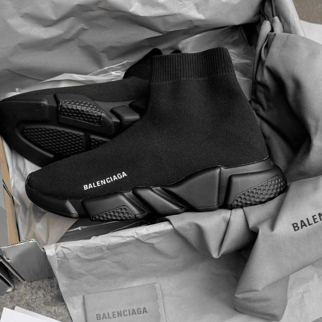 BALENCIAGA SPEED TRAINER TRIPLE BLACK   BB11 - DEEPREPS