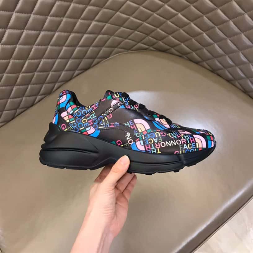 Gucci x The North Face Rhyton Low Top Sneakers In Black  – GC126 - DEEPREPS