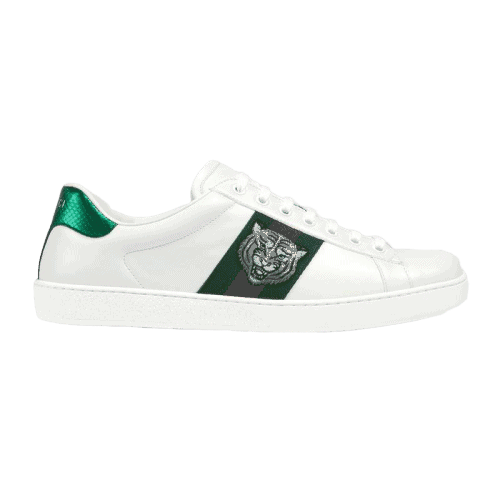 GUCCI TIGER ACE EMBROIDERED SNEAKER WHITE   GC27 - DEEPREPS