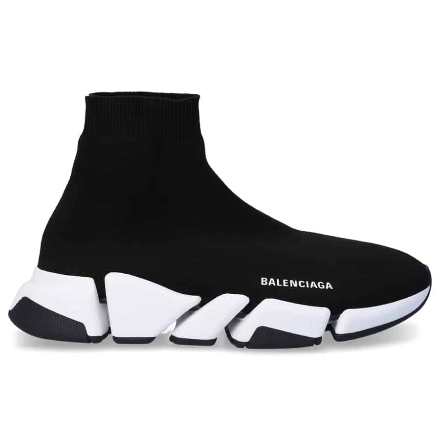 BALENCIAGA SPEED 2020 TRAINER BLACK WHITE   BB51 - DEEPREPS
