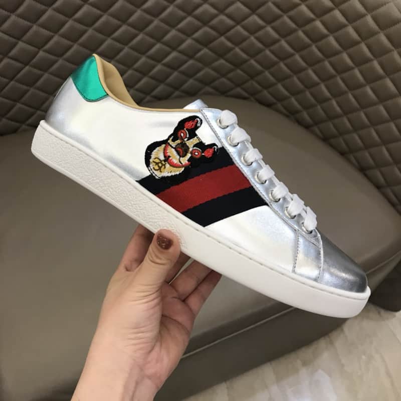 GUCCI METALLIC ACE EMBROIDERED SNEAKER   GC29 - DEEPREPS