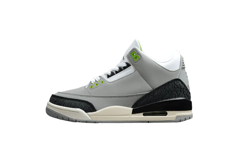 AIR JORDAN 3 RETRO CHLOROPHYLL LIGHT SMOKE GREY/CHLOROPHYLL/BLACK-WHITE-SAIL - DEEPREPS