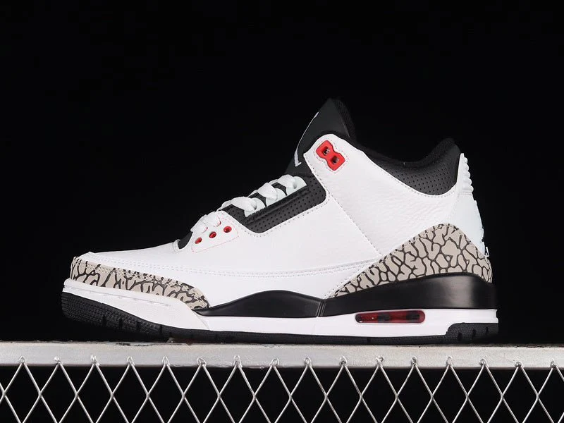 AIR JORDAN 3 RETRO WHITE/BLACK-CMNT GRY-INFRRD 23 - DEEPREPS