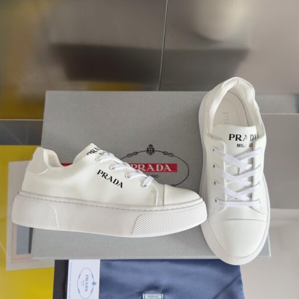 PRADA MACRO RE-NYLON AND BRUSHED LEATHER SNEAKERS – PRD064 - DEEPREPS