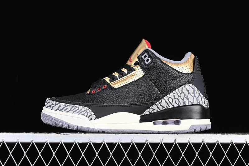 AIR JORDAN 3 RETRO BLACK/FIRE RED/METALLIC GOLD/CEMENT GREY - DEEPREPS