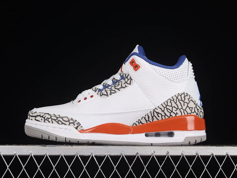 AIR JORDAN 3 RETRO KNICKS WHITE/OLD ROYAL-UNIVERSITY ORANGE-TECH GREY - DEEPREPS