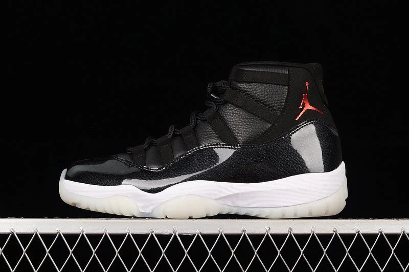 AIR JORDAN 11 RETRO 72-10 BLACK/BLACK/VARSITY RED - DEEPREPS
