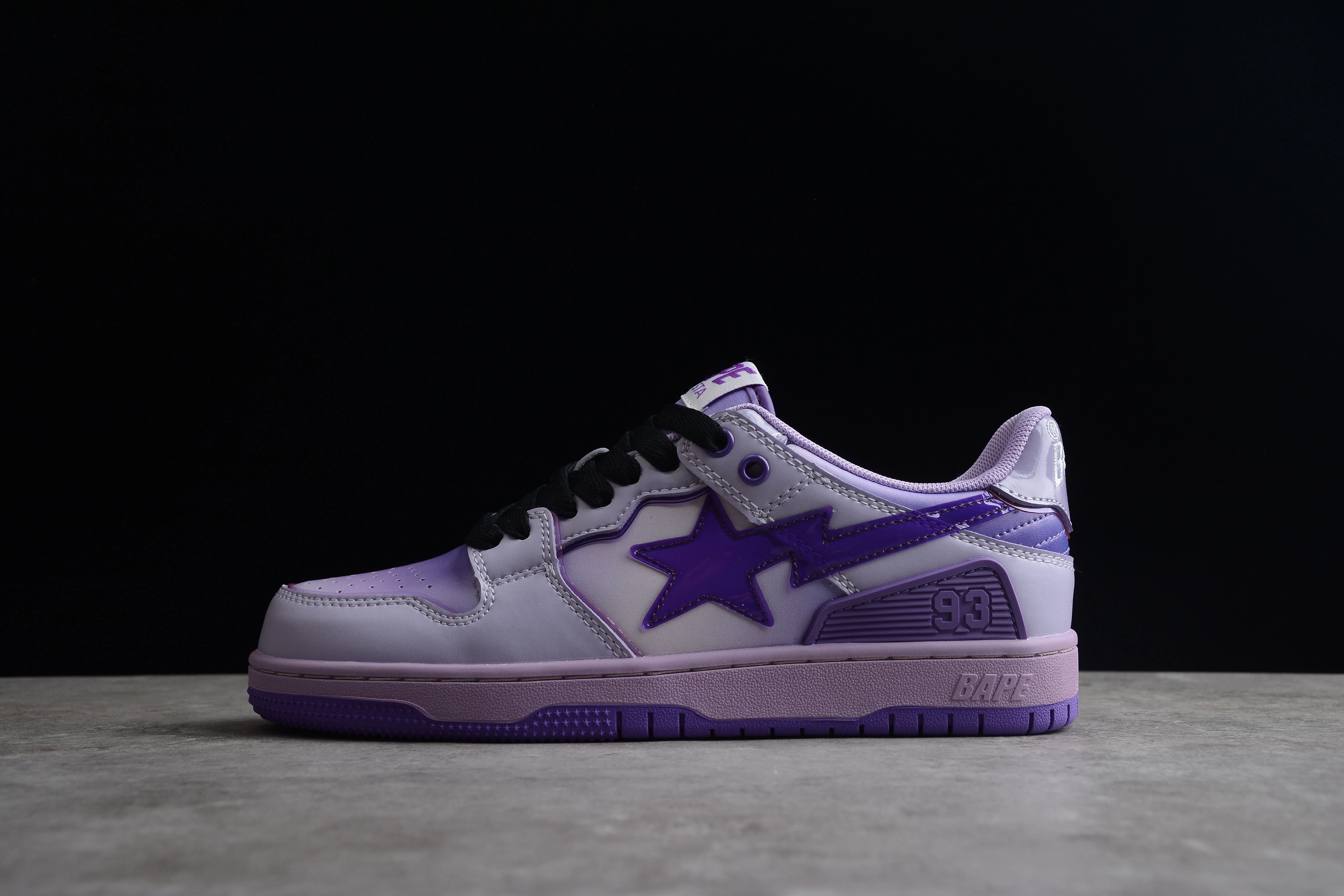 BAPE STA Low-Top Purple Gradient Sneakers - DEEPREPS