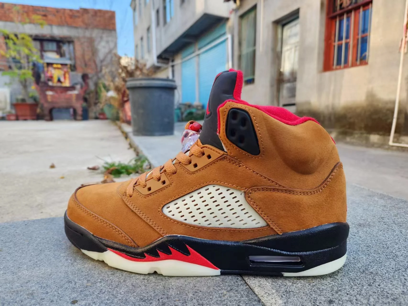 Jordan 5 RED and TAN - DEEPREPS