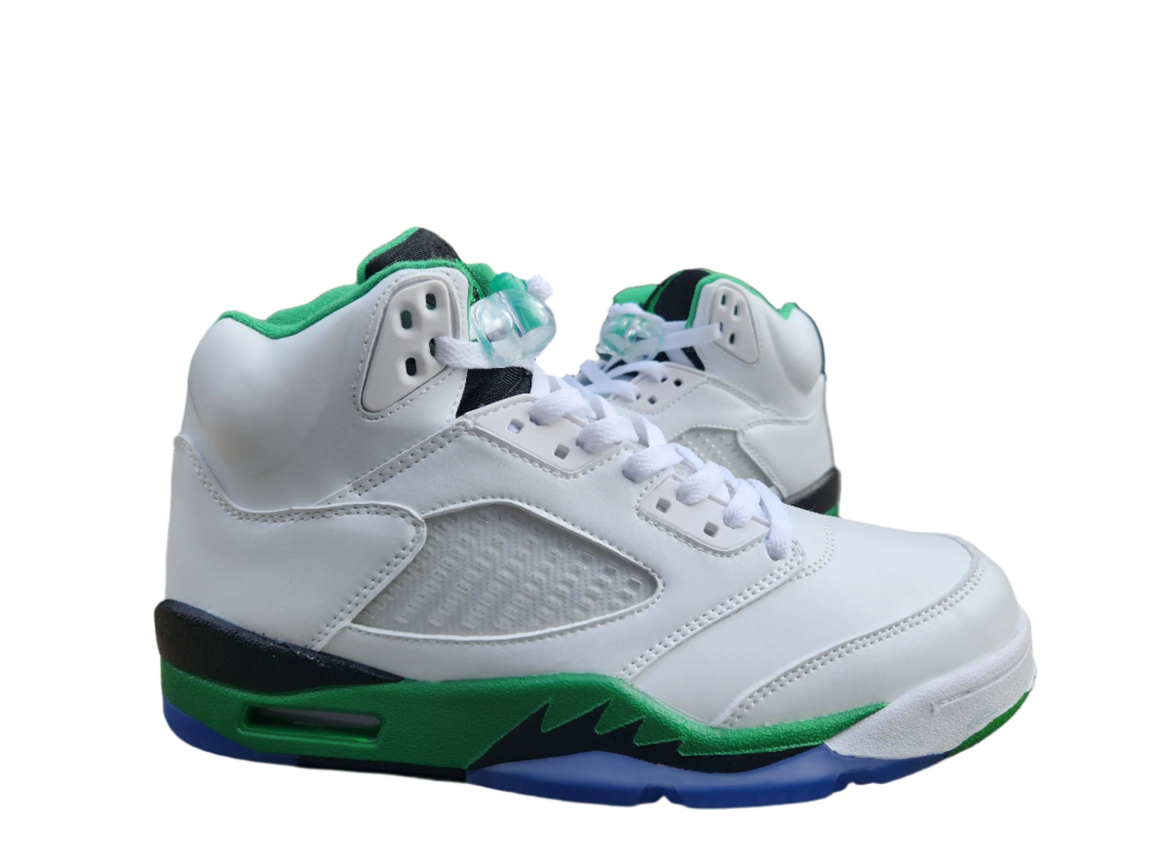 Jordan 5 white, green and black - DEEPREPS