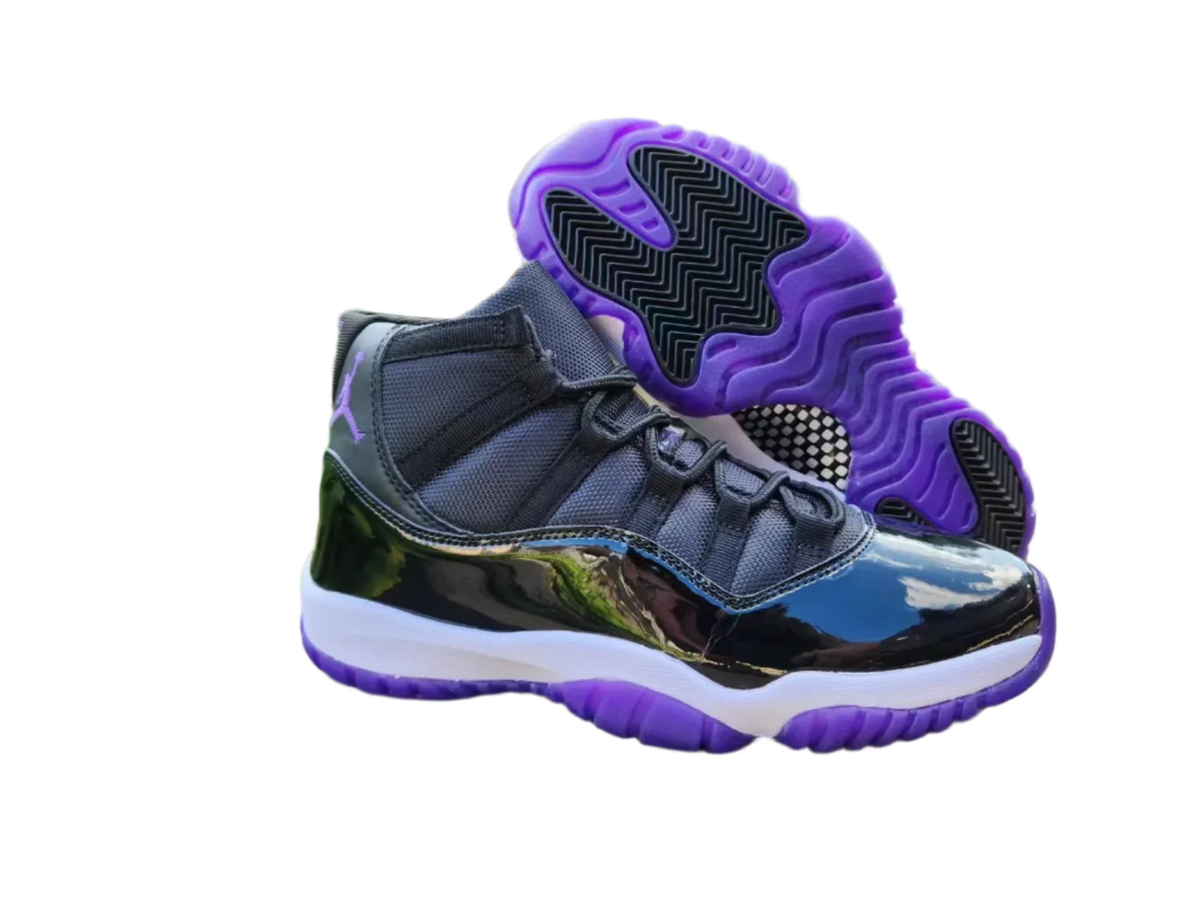 JORDAN 11 Black and Purple - DEEPREPS