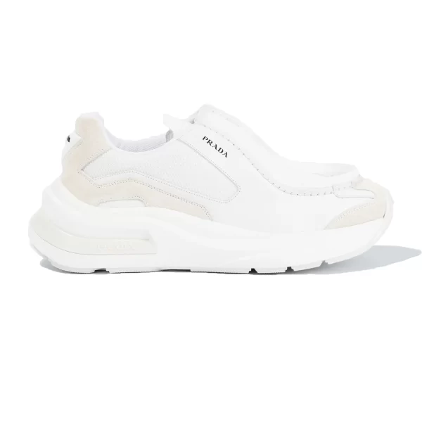 PRADA BRUSHED LEATHER SNEAKERS BIKE FABRIC SUEDE – PRD014 - DEEPREPS