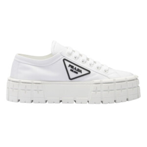 PRADA DOUBLE WHEEL RE-NYLON GABARDINE SNEAKERS WHITE – PRD083 - DEEPREPS