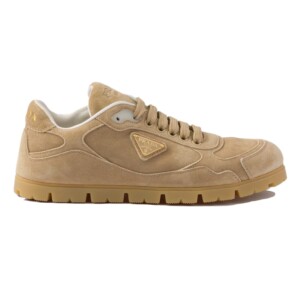 PRADA TRAIL FADED SUEDE SNEAKERS IN ECRU – PRD080 - DEEPREPS