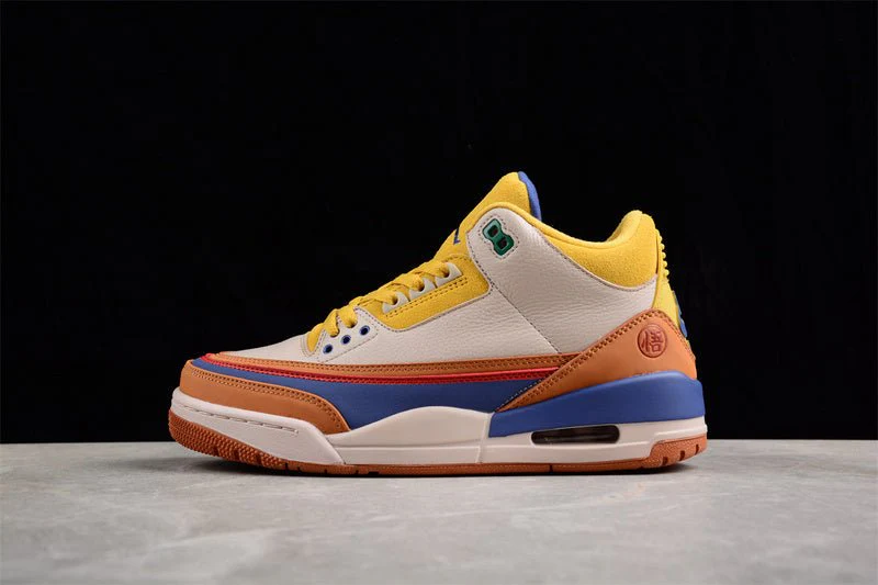 AIR JORDAN 3 RETRO GOKU BROWN/YELLOW/BEIGE/BLUE - DEEPREPS