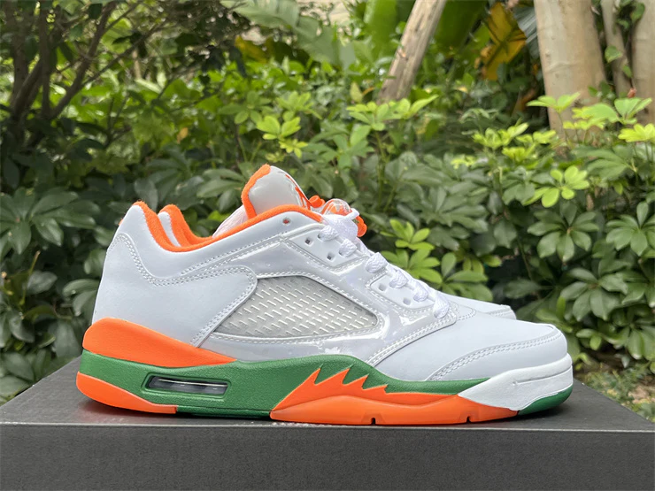 JORDAN 5 Low White/Orange/Green - DEEPREPS