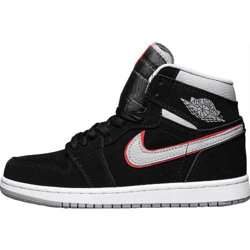 JORDAN 1 MID x BLACK PARTICLE GREY GYM RED - DEEPREPS