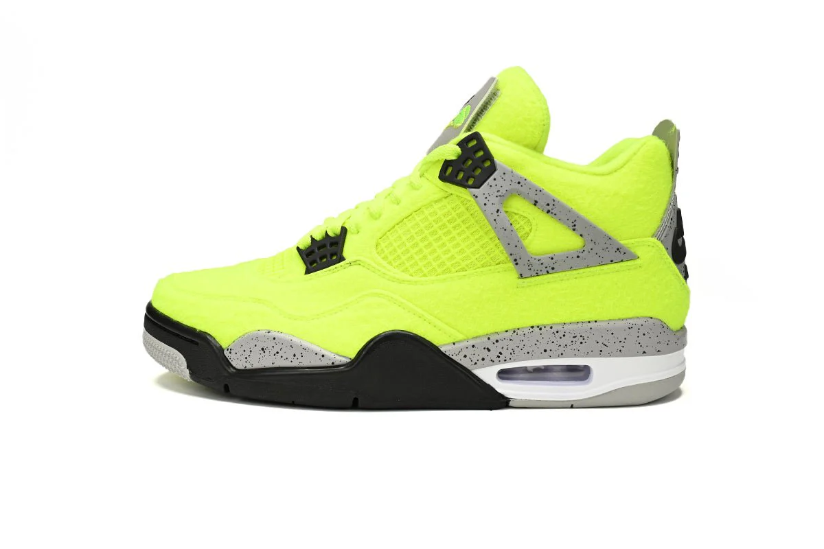 Air jordan 4 Plush Fluorescent Yellow - DEEPREPS