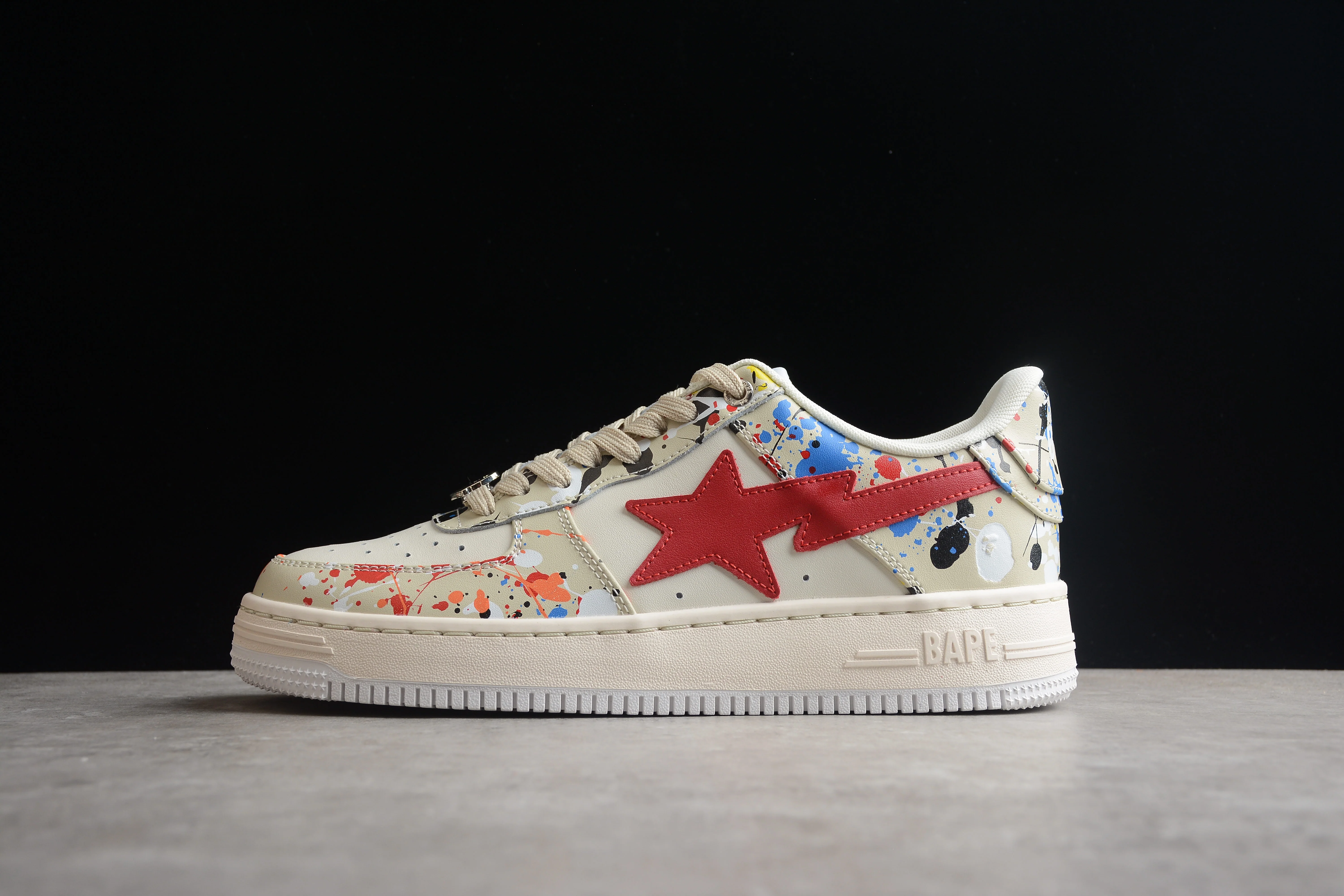 BAPE STA Splatter Low-Top Sneakers - DEEPREPS