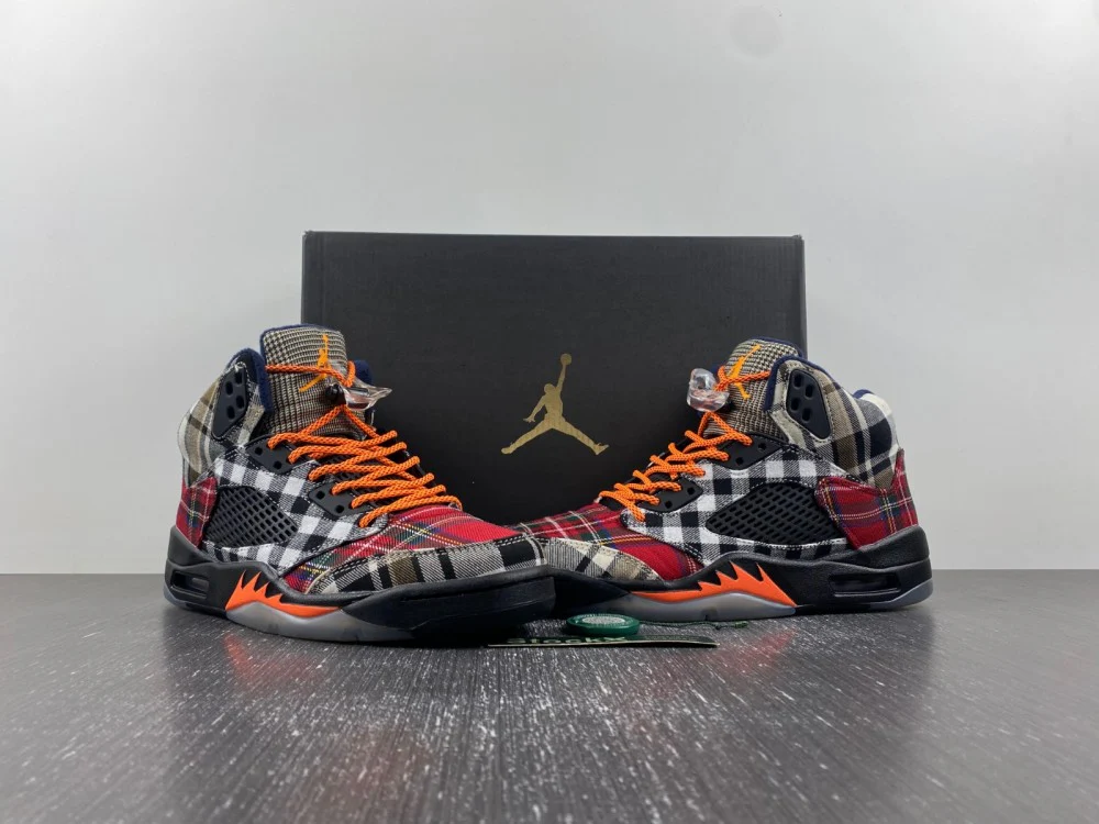 JORDAN 5 bold plaid multi-colorway - DEEPREPS
