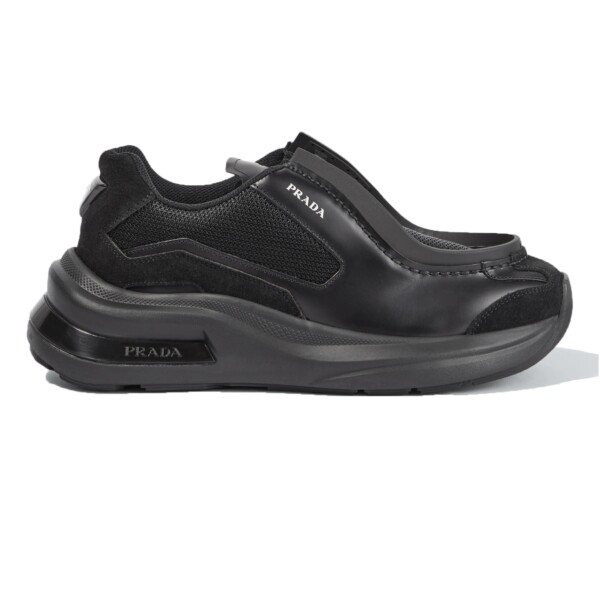 PRADA BRUSHED LEATHER SNEAKERS BIKE FABRIC SUEDE – PRD013 - DEEPREPS