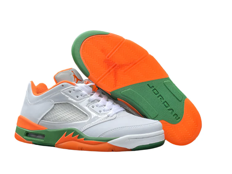 JORDAN 5 Low White/Orange/Green - DEEPREPS