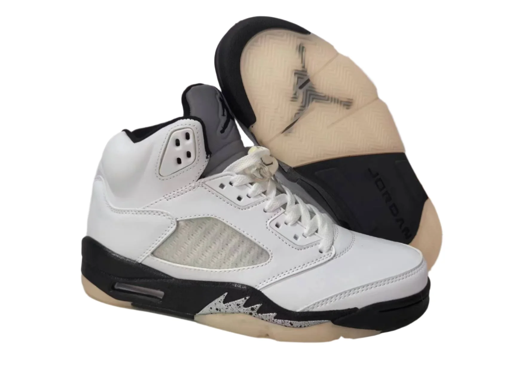 JORDAN 5 RETRO WHITE/BLACK - DEEPREPS
