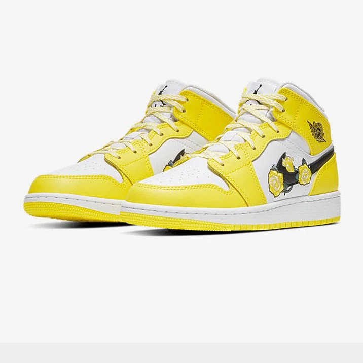 JORDAN 1 MID x DYNAMIC YELLOW FLORAL - DEEPREPS