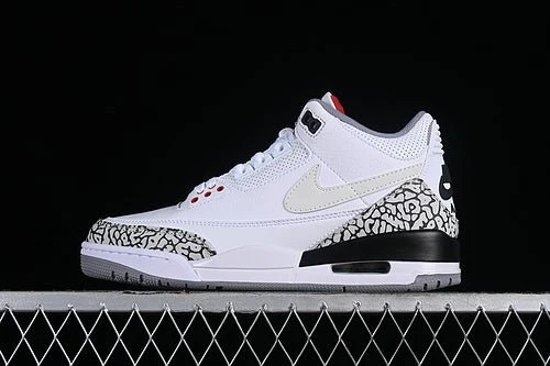 AIR JORDAN 3 RETRO JTH NRG WHITE/FIRE RED-BLACK-WHITE - DEEPREPS