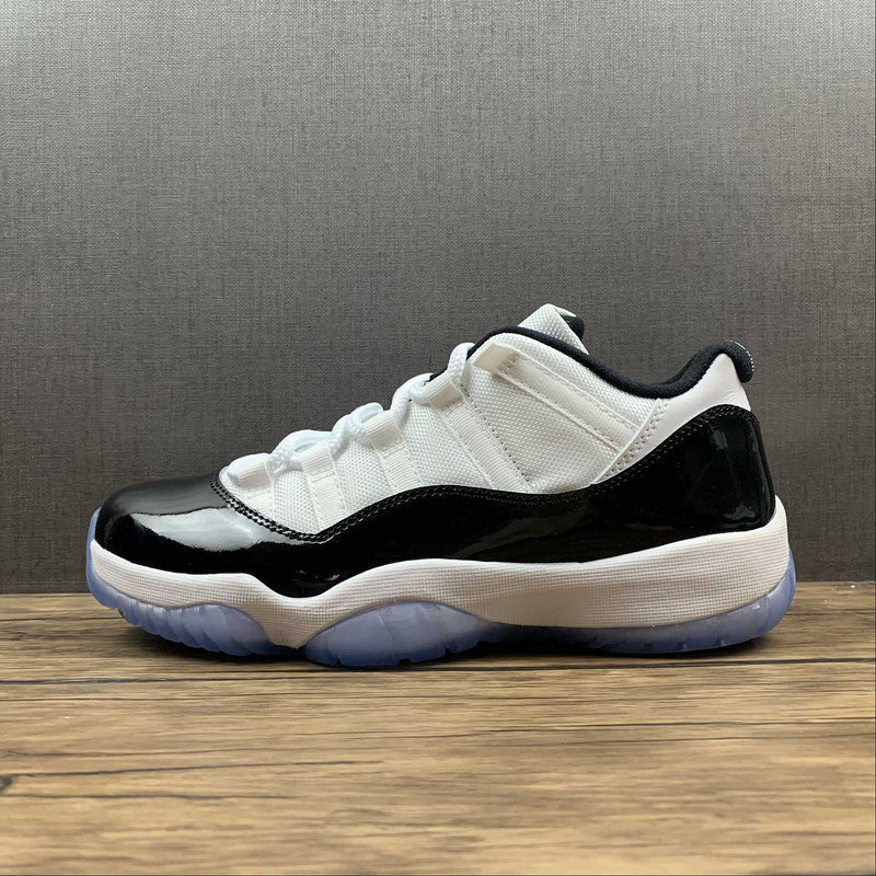 AIR JORDAN 11 RETRO LOW CONCORD WHITE/BLACK - DEEPREPS