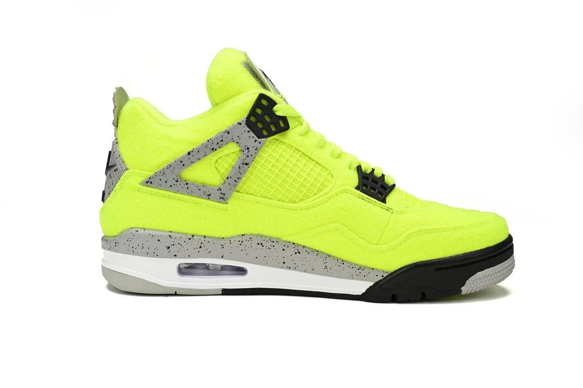 Air jordan 4 Plush Fluorescent Yellow - DEEPREPS