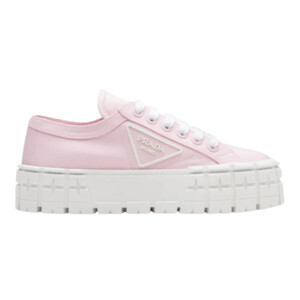 PRADA DOUBLE WHEEL RE-NYLON GABARDINE SNEAKERS PINK – PRD084 - DEEPREPS