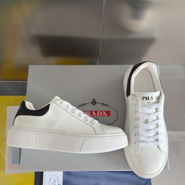 PRADA MACRO RE-NYLON AND BRUSHED LEATHER SNEAKERS – PRD065 - DEEPREPS