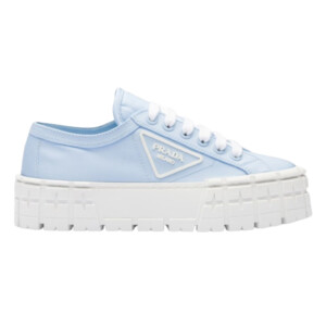 PRADA DOUBLE WHEEL RE-NYLON GABARDINE SNEAKERS LIGHT BLUE – PRD085 - DEEPREPS