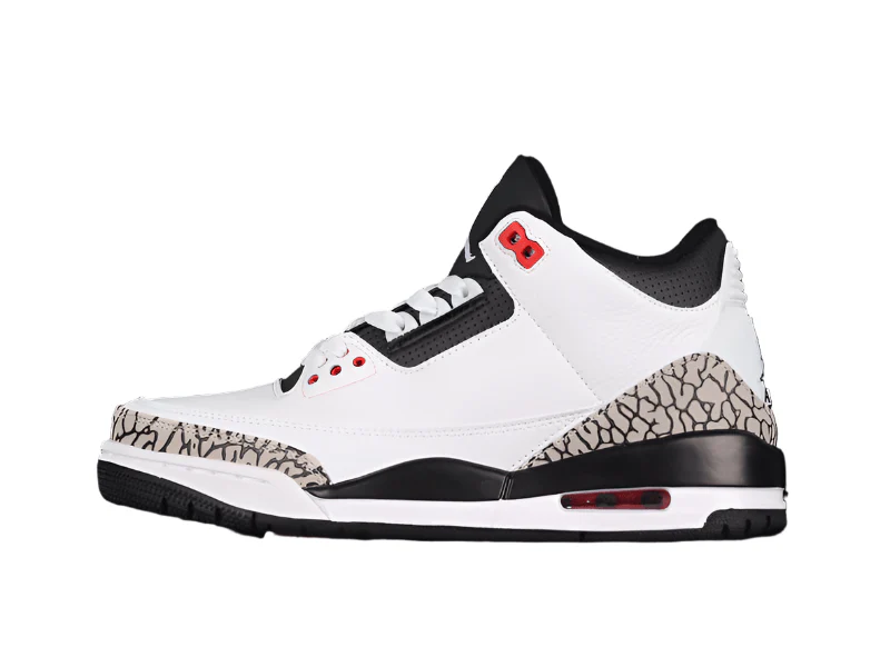 AIR JORDAN 3 RETRO WHITE/BLACK-CMNT GRY-INFRRD 23 - DEEPREPS