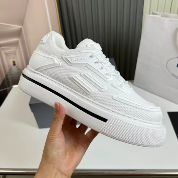 PRADA MACRO RE-NYLON AND BRUSHED LEATHER SNEAKERS – PRD061 - DEEPREPS