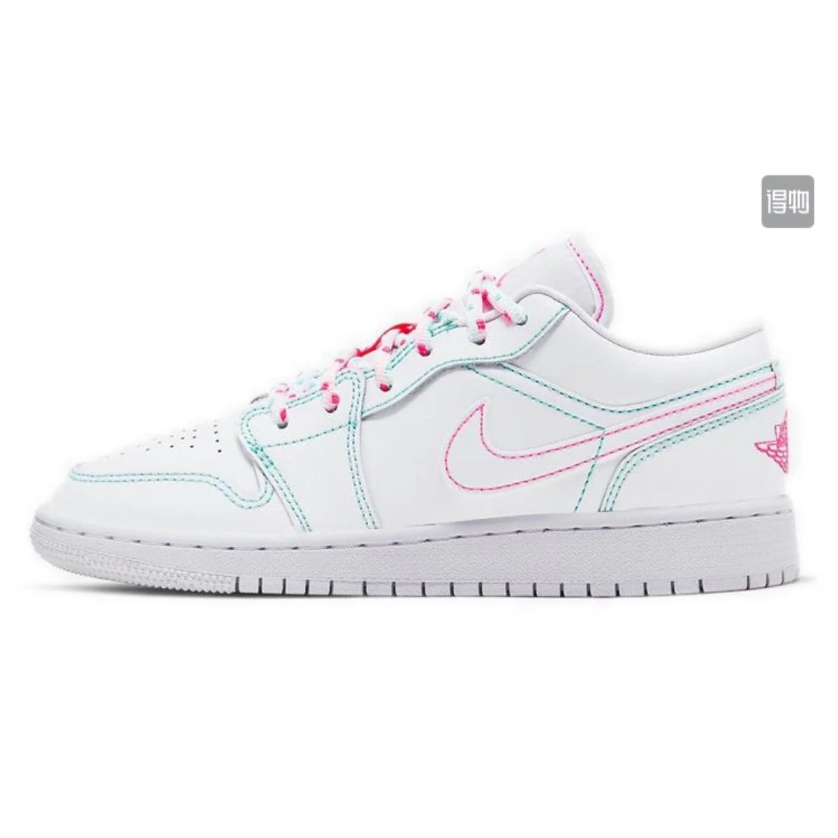 JORDAN 1 LOW x WHITE GREEN PINK - DEEPREPS