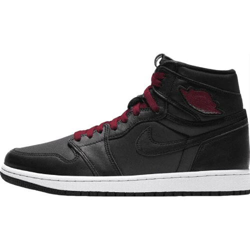 JORDAN 1 RETRO HIGH x BLACK SATIN GYM RED - DEEPREPS