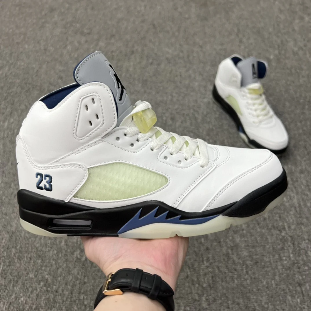JORDAN 5 White and Black - DEEPREPS