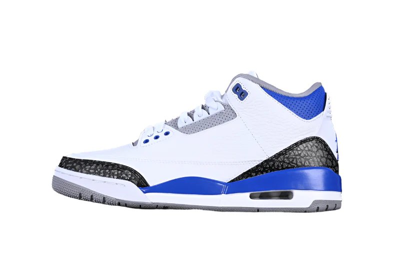 AIR JORDAN 3 RACER BLUE WHITE/GREY/BLACK/BLUE - DEEPREPS