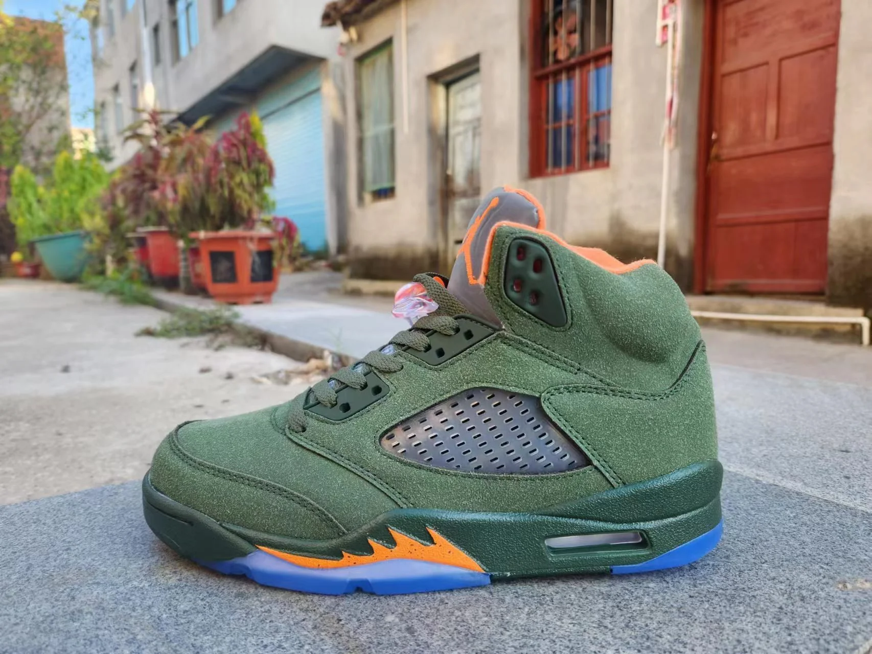 Jordan 5 green and orange - DEEPREPS