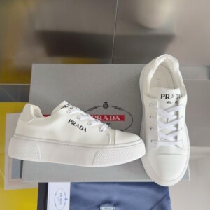 PRADA MACRO RE-NYLON AND BRUSHED LEATHER SNEAKERS – PRD064 - DEEPREPS