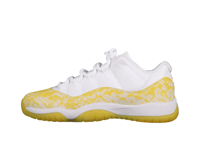 AIR JORDAN 11 RETRO LOW YELLOW SNAKESKIN WHITE - DEEPREPS