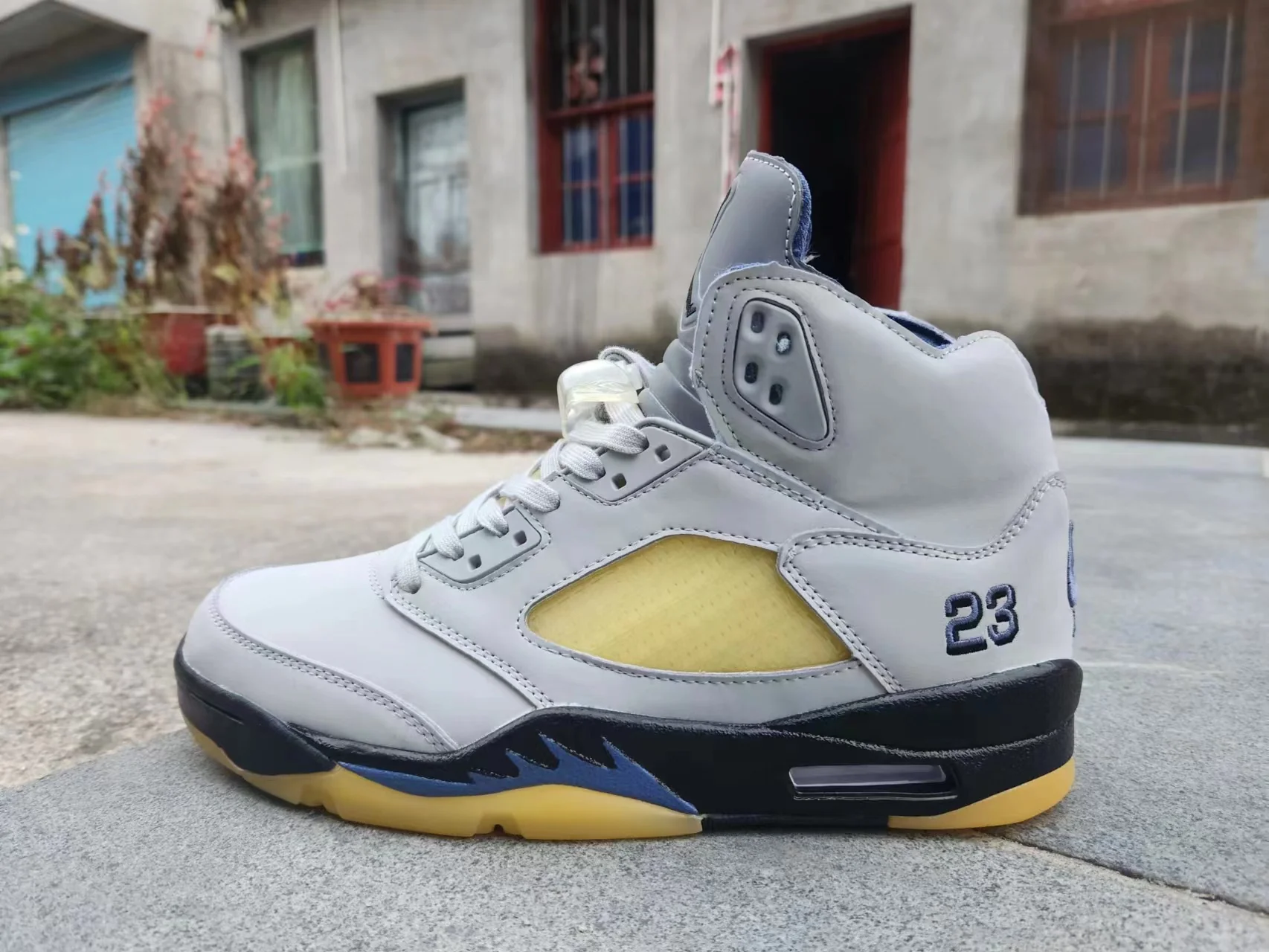 Jordan 5 Gray and Yellow - DEEPREPS