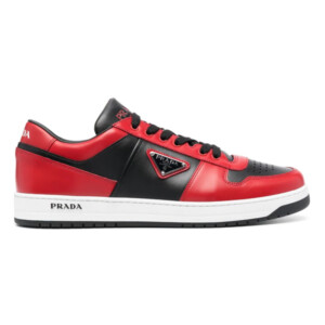 PRADA DOWNTOWN LEATHER SNEAKERS RED – PRD093 - DEEPREPS