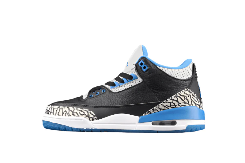 AIR JORDAN 3 RETRO SPORT BLUE-WOLF GREY/BLACK - DEEPREPS