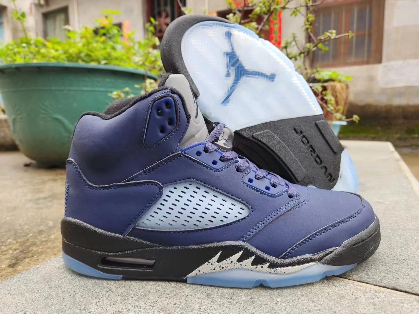 Jordan 5 blue and black - DEEPREPS