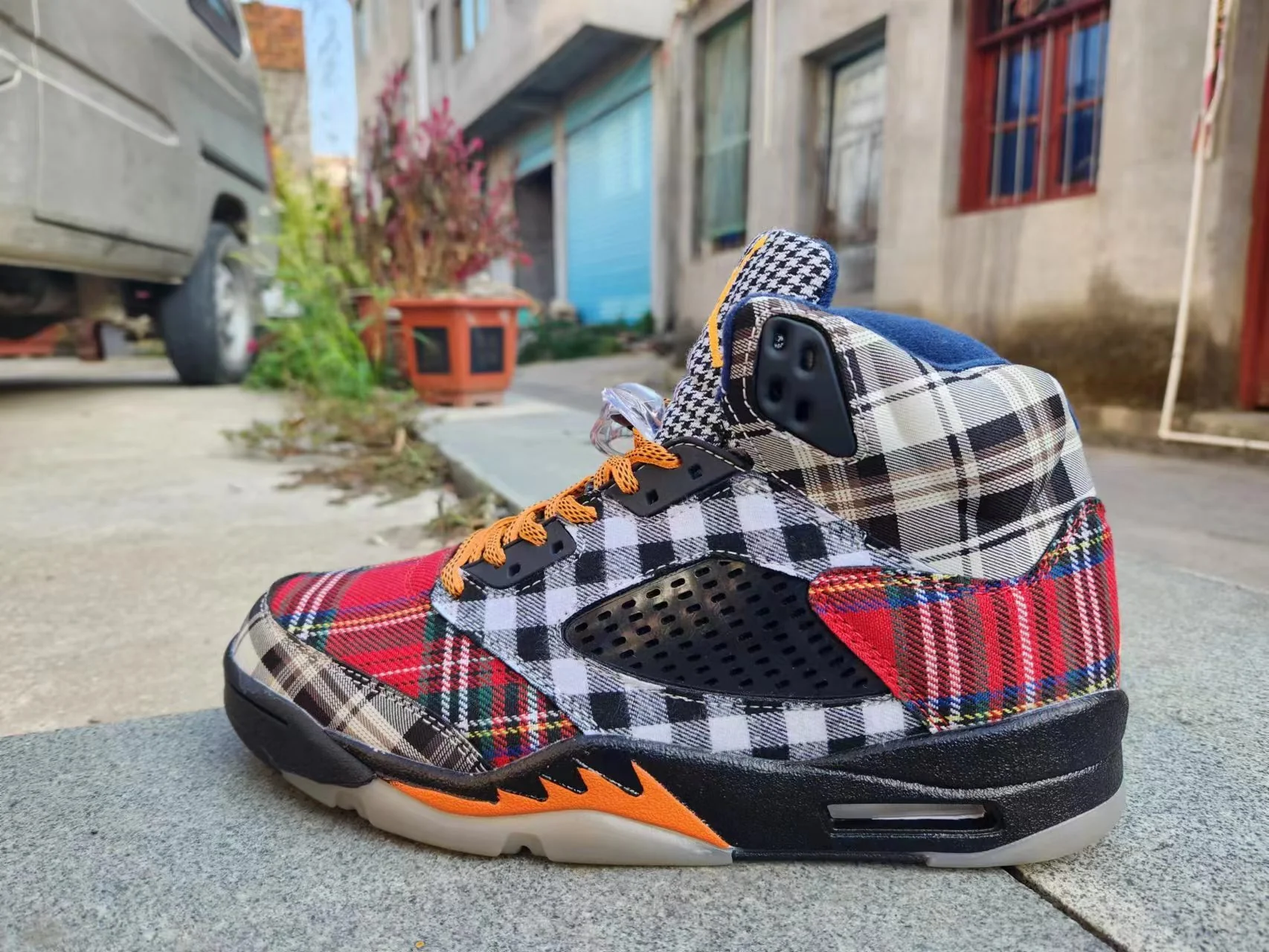 Jordan 5 bold plaid multi-colorway - DEEPREPS