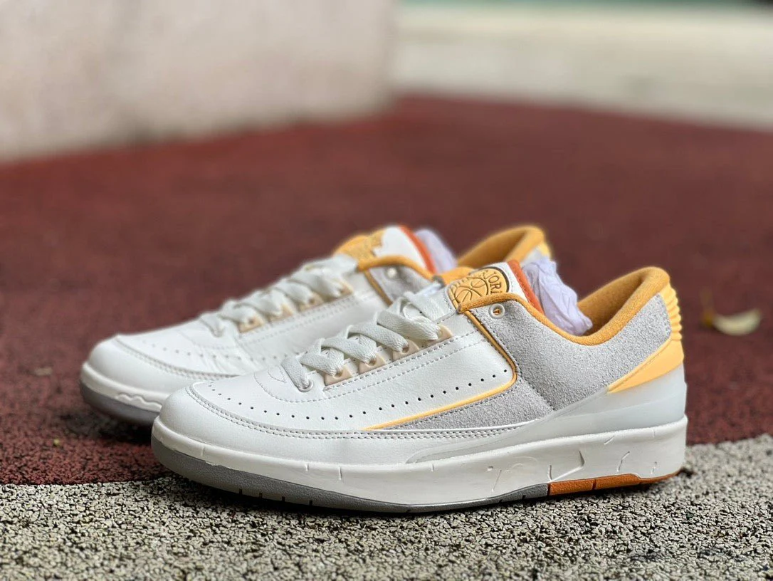 Air Jordan 2 Low Grey/White/Orange - DEEPREPS